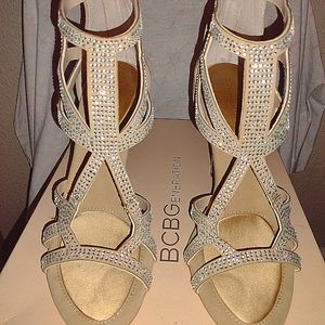 BCBGeneration BG-Renee 7M Warm Sand Strappy Heels